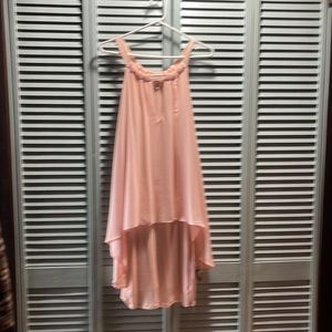 Venus lined tshirt dress with sheer overlay